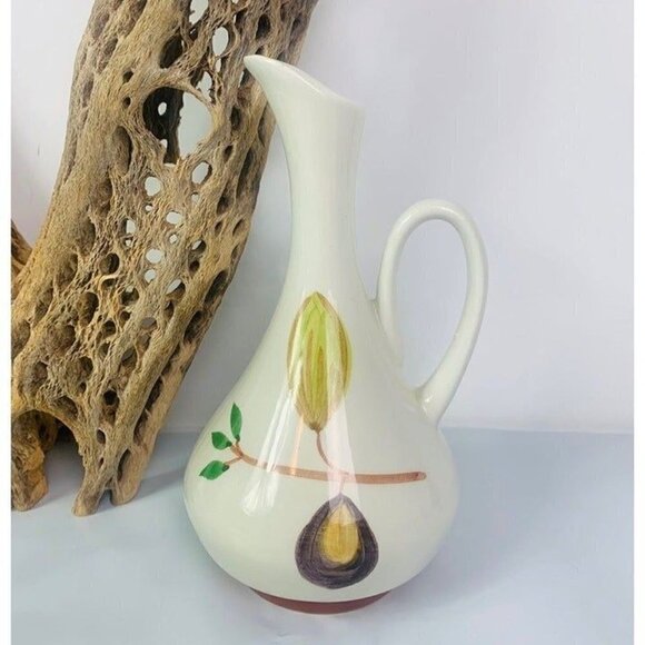 Vintage Hand Painted Ceramic MADE IN PORTUGAL Olive Oil Pitcher - Picture 5 of 5